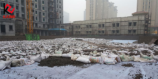 諸暨宏城瑞東園工地陶粒回填